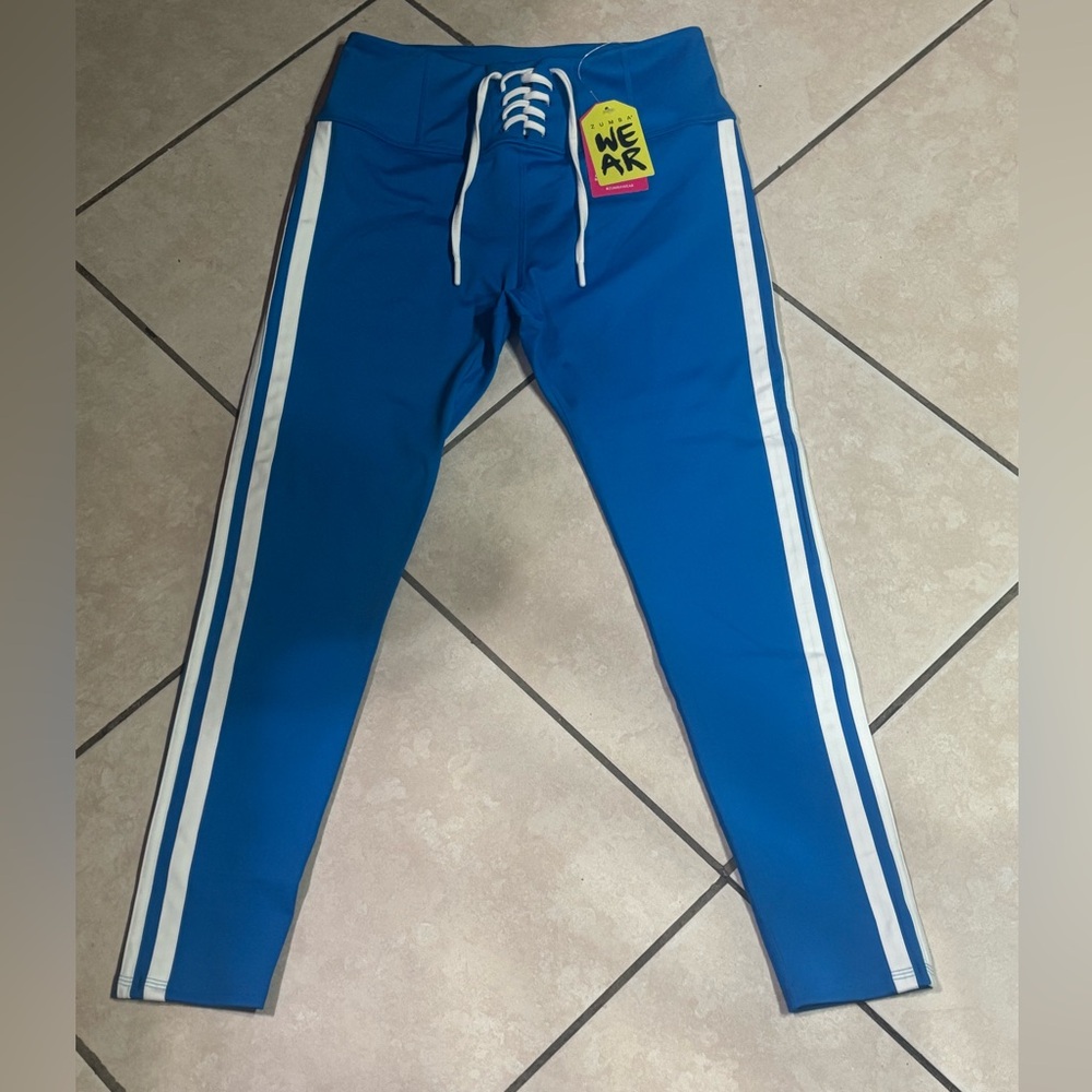 Zumba Fitness Blue and White Athletic Pants
